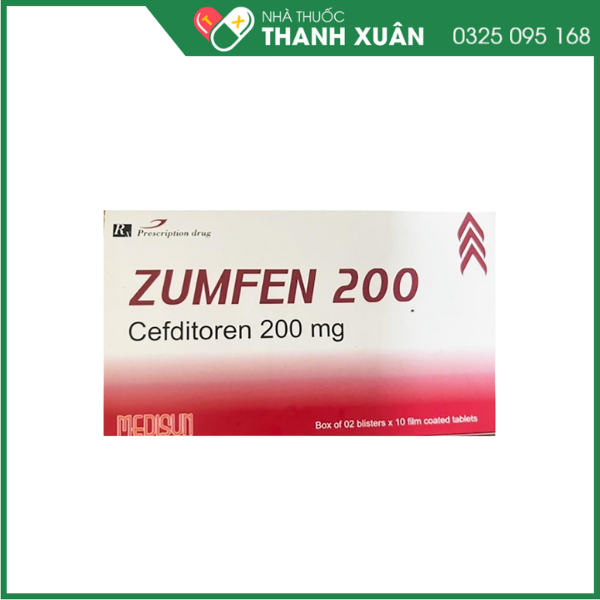 Zumfen 200 điều trị các trường hợp nhiễm khuẩn